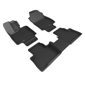 Lexus NX Floor Mats - Front + Rear - 3D MAXpider - Kagu Series - Black - `22-`24 Lexus NX Floor Mats - Front + Rear - 3D MAXpider - Kagu Series - Black - `22-`24